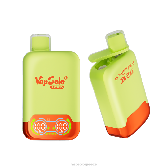 VapSolo TWINS ατμός μιας χρήσης | Vapsolo Puff 60X434 πάγος καρπούζι & ανάμεικτο μούρο