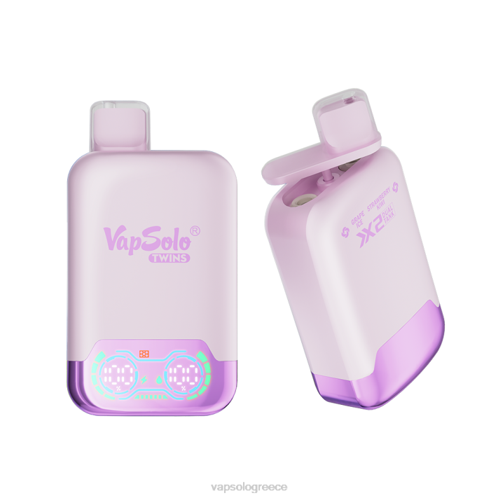 VapSolo TWINS ατμός μιας χρήσης | Vapsolo Wholesale 60X428 πάγος σταφυλιού & ακτινίδιο φράουλας